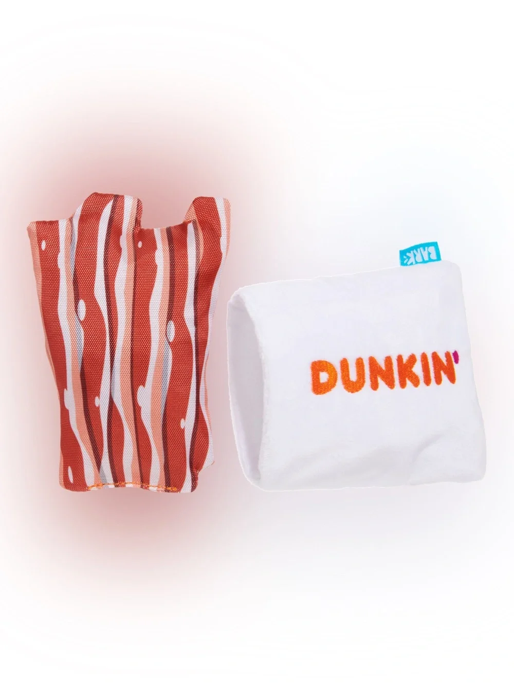 Dunkin joy dog toys snackin’ bacon and Dunkin’ signature latte